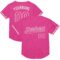 Custom Pink White Mesh Authentic Throwback Baseball Jersey