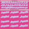 Custom Pink Light Blue-White Mesh Authentic Throwback Baseball Jersey