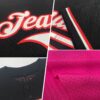 Custom Pink Black-White Mesh Authentic Throwback Baseball Jersey