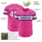 Custom Pink White-Purple Authentic Baseball Jersey