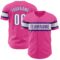 Custom Pink White-Purple Authentic Baseball Jersey