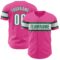 Custom Pink White-Kelly Green Authentic Baseball Jersey