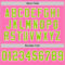 Pink0363-3 Custom Pink Neon Green-White Mesh Authentic Throwback Football Jersey