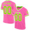 Pink0363 Custom Pink Neon Green-White Mesh Authentic Throwback Football Jersey