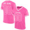 Custom Pink White Mesh Authentic Throwback Football Jersey