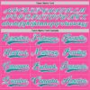Custom Pink Teal-White Hockey Lace Neck Jersey