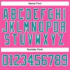 Custom Pink Teal-White Hockey Lace Neck Jersey