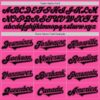 Custom Pink Black-White Authentic Baseball Jersey