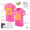 Custom Pink Gold-White Mesh Authentic Football Jersey