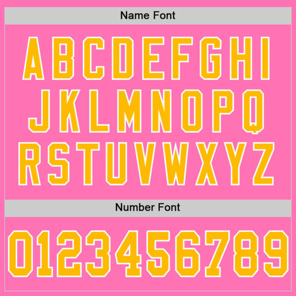 Custom Pink Gold-White Mesh Authentic Football Jersey