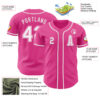 Custom Pink White Authentic Baseball Jersey
