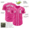 Custom Pink White-Gray Authentic Baseball Jersey