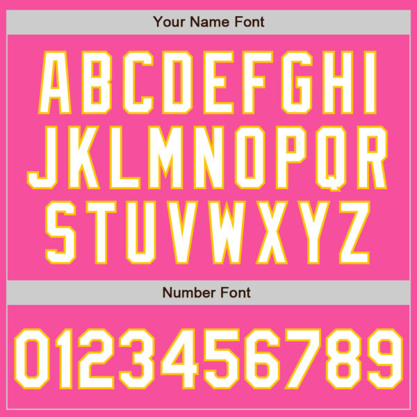 Custom Pink White-Yellow Authentic Baseball Jersey