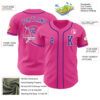 Custom Pink Purple-White Authentic Baseball Jersey
