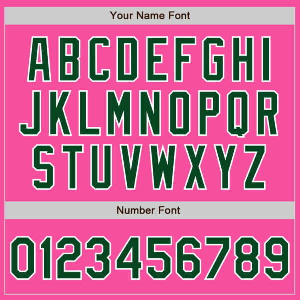 Custom Pink Green-White Authentic Baseball Jersey