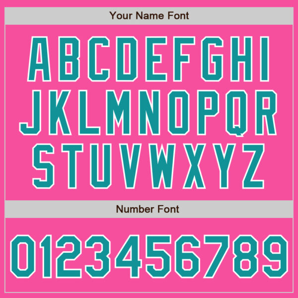Custom Pink Teal-White Authentic Baseball Jersey
