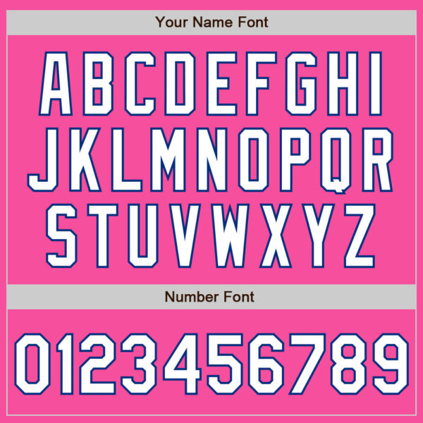 Custom Pink White-Royal Authentic Baseball Jersey