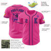 Custom Pink Purple-Black Authentic Baseball Jersey