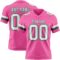 Pink0428 Custom Pink White-Kelly Green Authentic Football Jersey