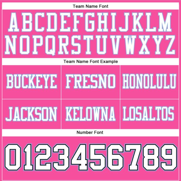 Custom Pink White Black-Light Blue Authentic Football Jersey