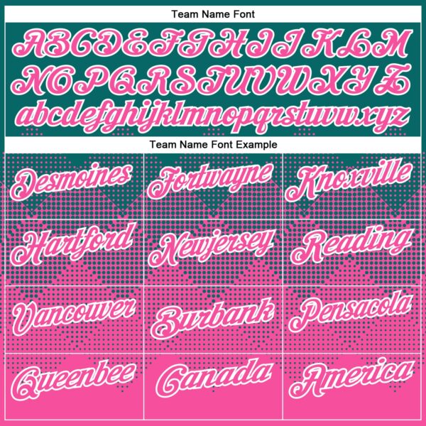 Custom Teal Pink-White 3D Pattern Design Gradient Square Shape Performance Polo Shirt