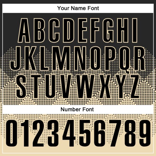 Custom Black Cream 3D Pattern Design Gradient Square Shape Performance Polo Shirt