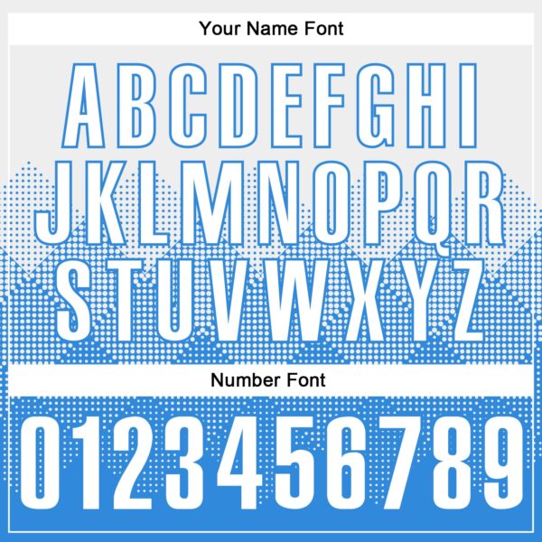 Custom White Powder Blue 3D Pattern Design Gradient Square Shape Performance Polo Shirt