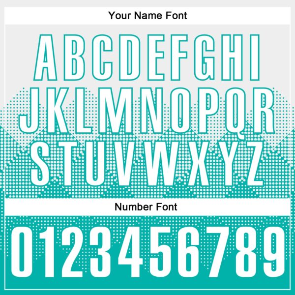 Custom White Aqua 3D Pattern Design Gradient Square Shape Performance Polo Shirt