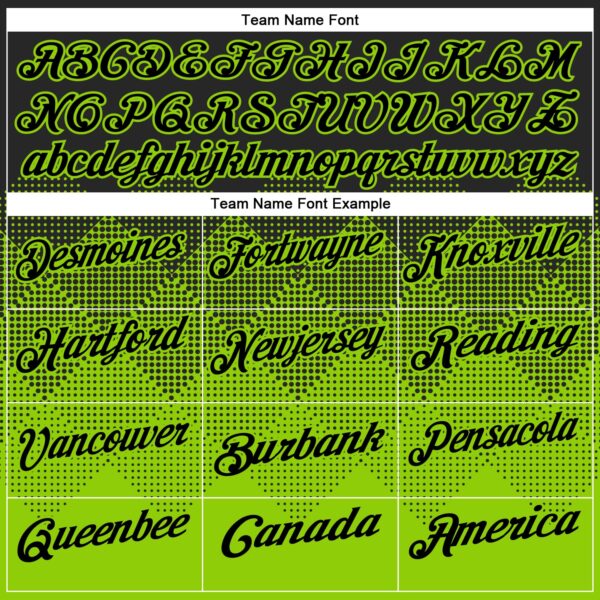 Custom Black Neon Green 3D Pattern Design Gradient Square Shape Performance Polo Shirt