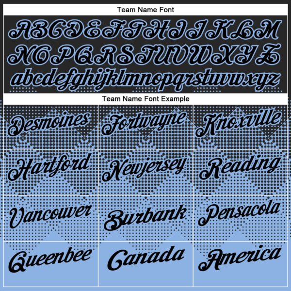 Custom Black Light Blue 3D Pattern Design Gradient Square Shape Performance Polo Shirt