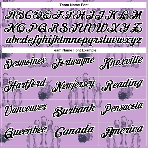 Custom Light Purple Black-White 3D Bowling Flaming Ball Performance Polo Shirt