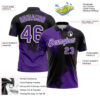 Custom Purple Black-White 3D Pattern Design Abstract Brush Stroke Performance Polo Shirt
