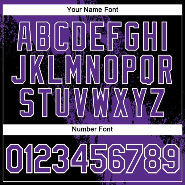 Custom Purple Black-White 3D Pattern Design Abstract Brush Stroke Performance Polo Shirt