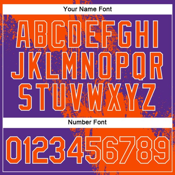 Custom Orange Purple-White 3D Pattern Design Abstract Brush Stroke Performance Polo Shirt