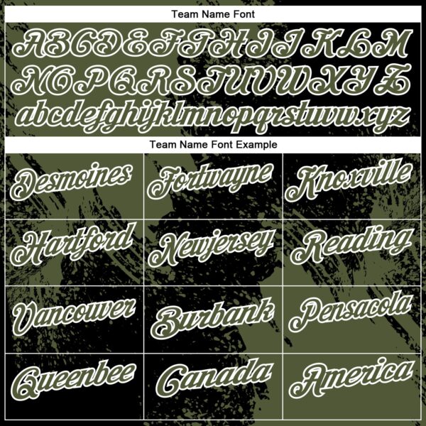 Custom Olive Black-White 3D Pattern Design Abstract Brush Stroke Performance Polo Shirt