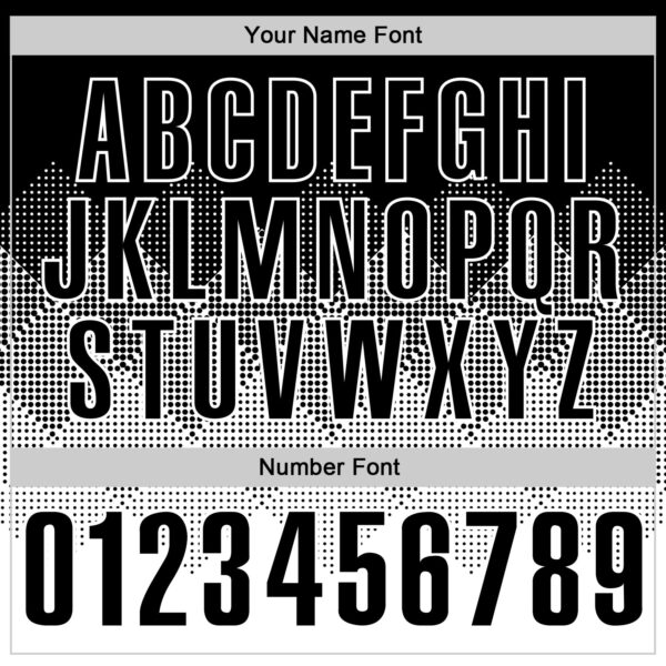 Custom Black White 3D Gradient Square Shape Performance Polo Shirt