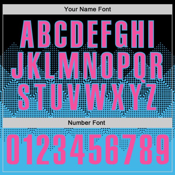 Custom Black Pink-Sky Blue 3D Gradient Square Shape Performance Polo Shirt