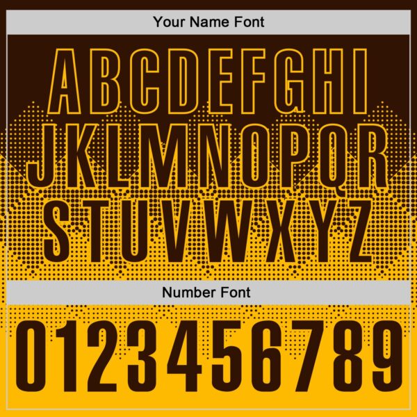 Custom Brown Gold 3D Gradient Square Shape Performance Polo Shirt