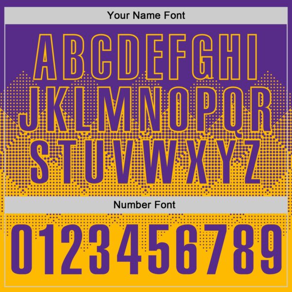 Custom Purple Gold 3D Gradient Square Shape Performance Polo Shirt