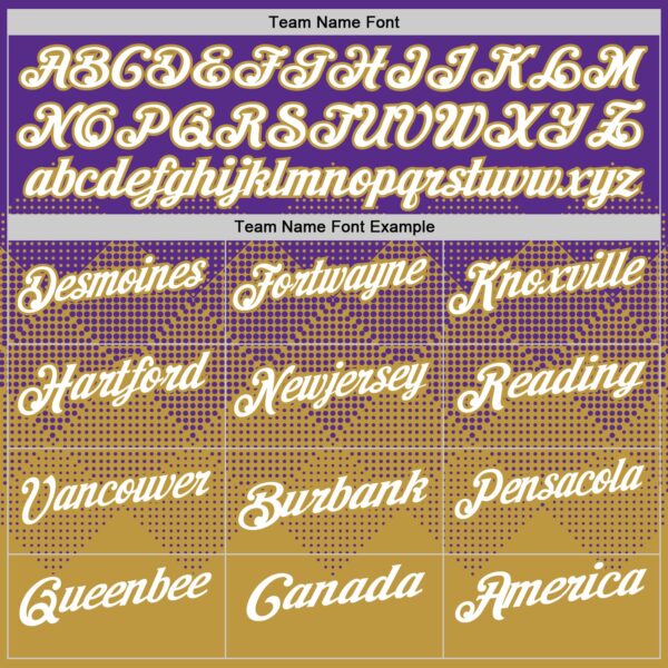 Custom Purple White-Old Gold 3D Gradient Square Shape Performance Polo Shirt