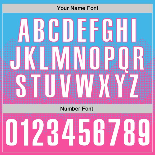 Custom Sky Blue White-Pink 3D Gradient Square Shape Performance Polo Shirt