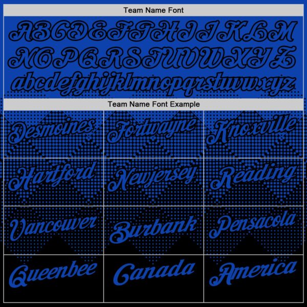 Custom Thunder Blue Black 3D Gradient Square Shape Performance Polo Shirt