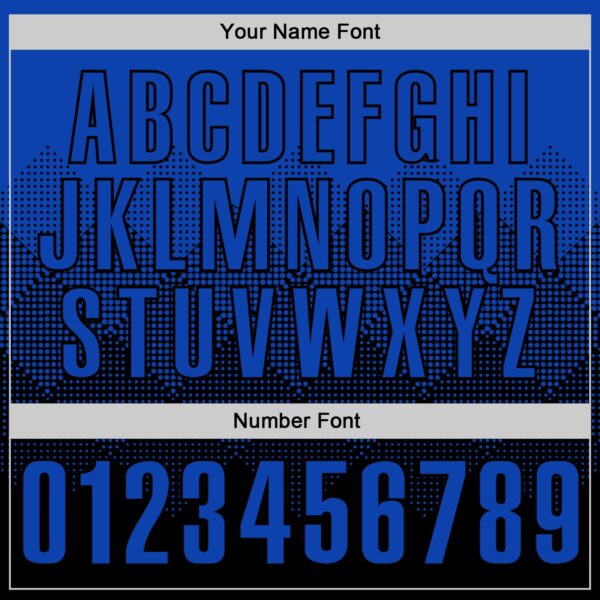 Custom Thunder Blue Black 3D Gradient Square Shape Performance Polo Shirt