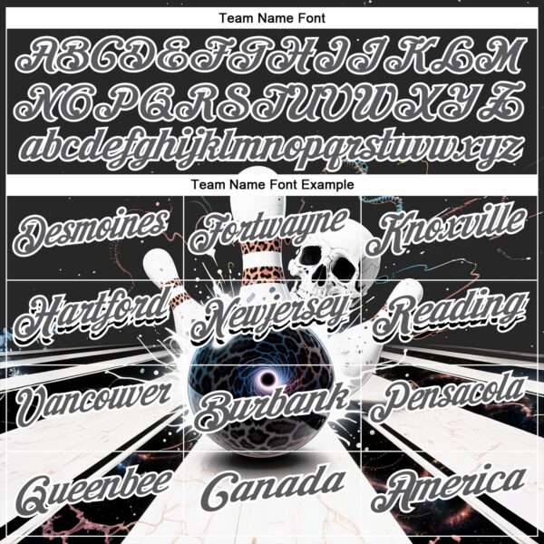 Custom Steel Gray White 3D Galaxy Leopard Print Skull Bowling Performance Polo Shirt