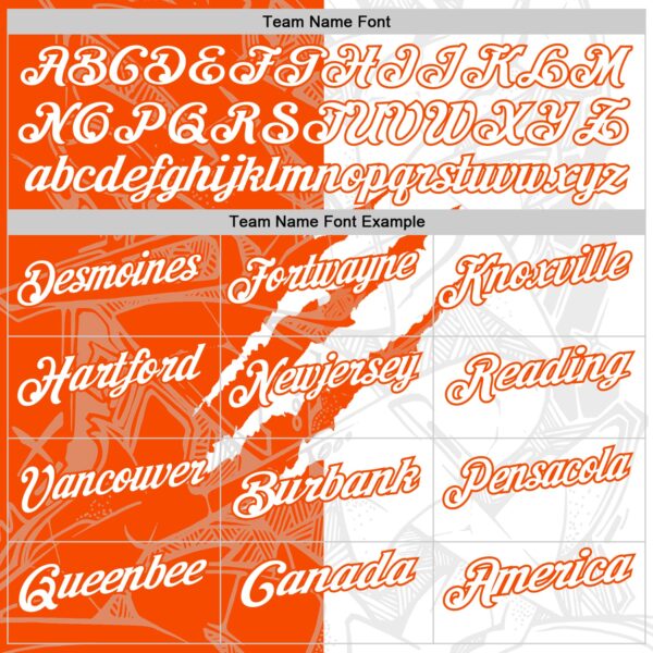 Custom Graffiti Pattern White-Orange 3D Scratch Performance Polo Shirt