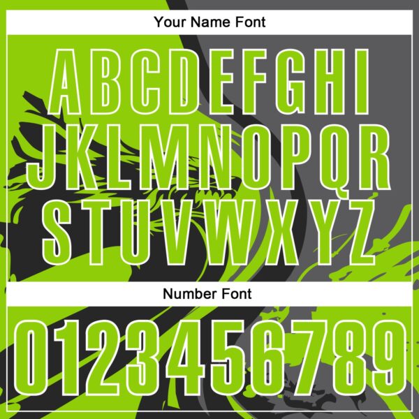 Custom Black Neon Green Steel Gray-White 3D Pattern Design Animal Wolf And Splash Performance Polo Shirt