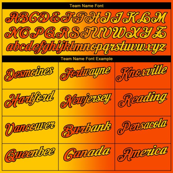 Custom Orange Yellow-Black 3D Gradient Fashion Performance Polo Shirt