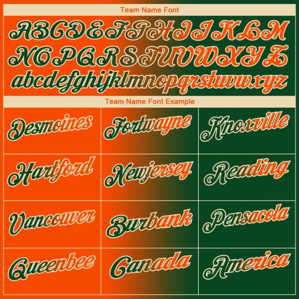 Custom Green Orange-Cream 3D Gradient Fashion Performance Polo Shirt