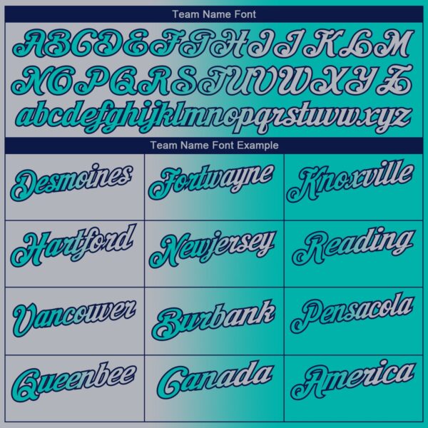 Custom Aqua Gray-Navy 3D Gradient Fashion Performance Polo Shirt