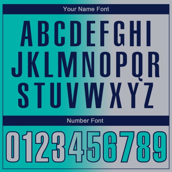 Custom Aqua Gray-Navy 3D Gradient Fashion Performance Polo Shirt